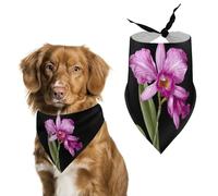 Cattleya Orchid Flower Pet Bandana Dogs Triangle Scarf Cats Handkerchief Puppy Costume