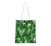 Cattpa Monstera Deliciosa Banana Palm Print Totes, Portable Beach Bag,Reusable Grocery Bags Foldable Shopping With Handlesbags