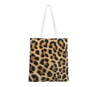 Cattpa Rough Leopard Print Print Totes, Portable Beach Bag,Reusable Grocery Bags Foldable Shopping With Handlesbags