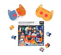 Petit Collage 0810073343016 Catventures Sleepover Decoder Puzzle, Multicoloured, One Size