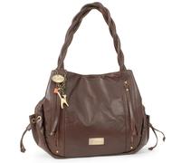Catwalk Collection Handbags Caz - Tote Bag - Dark Brown