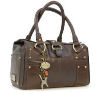 Catwalk Collection Handbags Claudia - Top Handle Bag - Brown