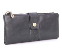 Catwalk Collection Handbags Genuine Leather 14 Card RFID Purse Fiona Black | Women's Large Wallet, Phone Pocket, Coin Compartment, 2 Note Sections, Fits 14 Credit-Cards, ID Window, RFID Protected