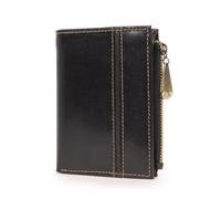 Catwalk Collection Handbags Genuine Leather 6 Card RFID Purse Evelyn Black