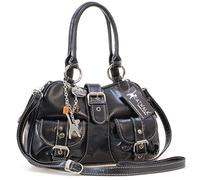 Catwalk Collection Handbags Genuine Leather Cross Body Bag Faith | Women's Top Handle Handbag, Medium Shoulder Bag for Ladies, Detachable Adjustable Crossbody Strap, Zipped Main Compartment