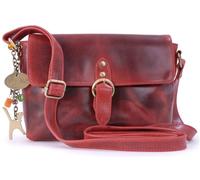 Catwalk Collection Handbags Genuine Leather Cross Body Bag Freya | Medium Shoulder Bag for Women, Long Adjustable Crossbody Strap, Multiple Pockets, Flapover Closure, Slim Everyday Handbag