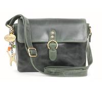 Catwalk Collection Handbags Genuine Leather Cross Body Bag Freya | Medium Shoulder Bag for Women, Long Adjustable Crossbody Strap, Multiple Pockets, Flapover Closure, Slim Everyday Handbag