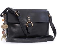 Catwalk Collection Handbags Genuine Leather Cross Body Bag Freya | Medium Shoulder Bag for Women, Long Adjustable Crossbody Strap, Multiple Pockets, Flapover Closure, Slim Everyday Handbag