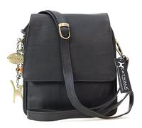 Catwalk Collection Handbags Genuine Leather Cross Body Bag Metro Black