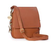 Catwalk Collection Handbags Genuine Leather Cross Body Bag Metro Tan