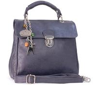 Catwalk Collection Handbags Genuine Leather Cross Body Bag - Pandora | Women's Medium Top-Handle Bag, Adjustable Detachable Crossbody Strap, Evening Handbag, Multiple Pockets, Push Lock Closure