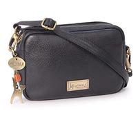 Catwalk Collection Handbags Genuine Leather Cross Body Bag Polly Black