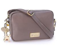 Catwalk Collection Handbags Genuine Leather Cross Body Bag Polly Grey