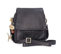 Catwalk Collection Handbags Genuine Leather Cross Body Bag Teagan Black