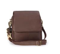 Catwalk Collection Handbags Genuine Leather Cross Body Bag Teagan Brown