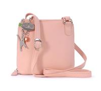 Catwalk Collection Handbags Genuine Leather Crossbody Bag Lena Pink