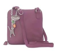 Catwalk Collection Handbags Genuine Leather Crossbody Bag Lena Purple