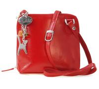 Catwalk Collection Handbags Genuine Leather Crossbody Bag Lena Red
