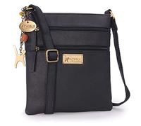 Catwalk Collection Handbags Genuine Leather Crossbody Bag Nadine Black