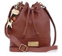 Catwalk Collection Handbags Genuine Leather Crossbody Bag - Rochelle | Small to Medium Drawstring Bag, Women's Bucket Bag, Adjustable Detachable Cross Body Strap, Compact Summer Handbag