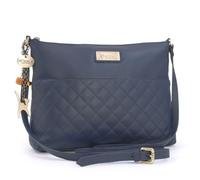 Catwalk Collection Handbags Genuine Leather Crossbody Bag Sadie Blue