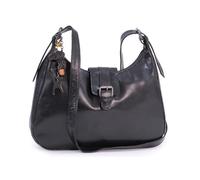 Catwalk Collection Handbags Genuine Leather Crossbody Tote Bag - Harlie | Medium Shoulder Bag for Women, Handbag with Multiple Compartments, Adjustable Detachable Strap, Crescent Shape, Zip Closure