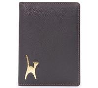 Catwalk Collection Handbags Genuine Leather Passport Holder Skye Brown
