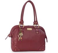 Catwalk Collection Handbags Genuine Leather Shoulder Bag Doctor Red