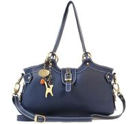 Catwalk Collection Handbags Genuine Leather Shoulder Bag - Nicole | Women's Medium Size Cross body Bag, Detachable Adjustable Crossbody Strap, Multiple Pockets, Zipped Compartments