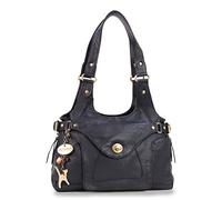 Catwalk Collection Handbags Genuine Leather Shoulder Bag - Roxanna | Women's Medium Top Handle Bag, Secure Zip Closure, Multiple Pockets, Hobo Bag for A5 Notebooks, Everyday Organiser Handbag