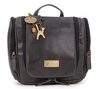 Catwalk Collection Handbags Genuine Leather Toiletry Bag Maisie Black PLP