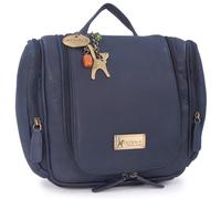 Catwalk Collection Handbags Genuine Leather Toiletry Bag Maisie Blue AQ