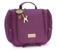 Catwalk Collection Handbags Genuine Leather Toiletry Bag Maisie Purple AQ