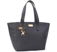 Catwalk Collection Handbags Genuine Leather Tote Bag Paloma Black