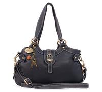 Catwalk Collection Handbags - Ladies Leather Shoulder Bag - Medium Cross Body Bag - Detachable Adjustable Crossbody Strap - Nicole - Black