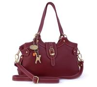 Catwalk Collection Handbags - Ladies Leather Shoulder Bag - Medium Cross Body Bag - Detachable Adjustable Crossbody Strap - Nicole - Red