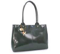 Catwalk Collection Handbags - Ladies Leather Tote - Large A4 Work Bag For Women - Shoulder Bag With Multiple Compartments - Kensington - Green