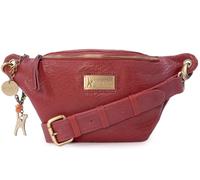 Catwalk Collection Handbags - Luxury Leather Belt Bag - Festival Bum Bag - Medium Waist Pack for Women - Ariana - Red