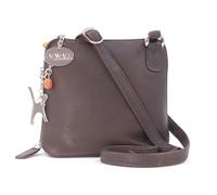 Catwalk Collection Handbags - Small Leather Crossbody Bag For Women - Mini Shoulder Bag - Long Adjustable Strap - Lena - Brown