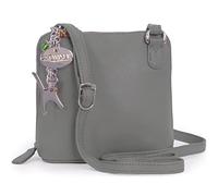 Catwalk Collection Handbags - Small Leather Crossbody Bag For Women - Mini Shoulder Bag - Long Adjustable Strap - Lena - Green