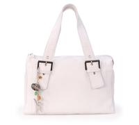 Catwalk Collection Handbags - Soft Leather Shoulder Bag For Women - Medium Slouchy Top Handle Bag - Jane - White