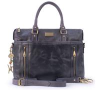 Catwalk Collection Handbags Women's Adele Large Leather Work Bag With Detachable Crossbody Strap in Dark Blue Catwalk Collection Handbags Dark Blue Large