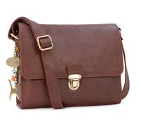 Catwalk Collection Handbags Women's Diana Leather Cross Body Bag in Brown | Size: Medium Catwalk Collection Handbags Brown Medium