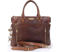 Adele Large Leather Work Bag With Detachable Crossbody Strap Catwalk Collection Handbags Brown Large