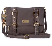 Catwalk Collection Handbags - Women's Leather Cross Body Bag - Medium Messenger Bag - Adjustable Shoulder Strap - Abbey Road - Brown