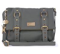 Catwalk Collection Handbags - Women's Leather Cross Body Bag - Medium Messenger Bag - Adjustable Shoulder Strap - Abbey Road - Dark Green