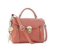 Catwalk Collection Handbags - Women's Leather Cross Body Bag - Medium Top Handle Bag - Adjustable Detachable Shoulder Strap - Athena - Tan