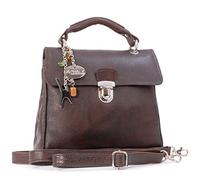 Catwalk Collection Handbags - Women's Leather Cross Body Bag - Medium Top Handle Bag - Adjustable Detachable Shoulder Strap - Pandora - Brown
