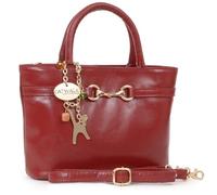 Catwalk Collection Handbags - Women's Leather Cross Body Bag - Small Top Handle Bag - Adjustable Detachable Crossbody Strap - Camilla - Red