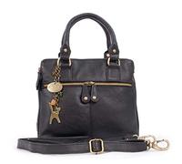 Catwalk Collection Handbags - Women's Leather Crossbody Bag - Medium Shoulder Bag - Tote With Detachable Adjustable Strap - Vicky - Black